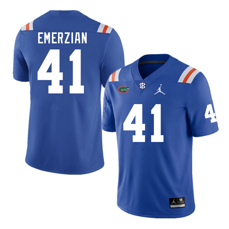 Men #41 Ara Emerzian Florida Gators College Football Jerseys Stitched-Retro